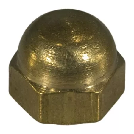 #8-32 Solid Brass Coarse Thread Acorn Cap Nuts CNB-036 (15 pcs.)