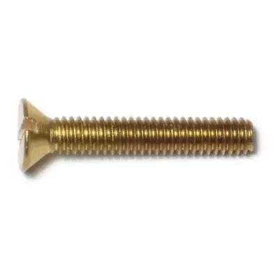 #8-32 x 1Brass Slotted Flat Head Machine Screws MSFB-186 (30 pcs.)