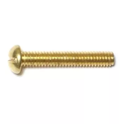 #8-32 x 1Brass Slotted Round Head Machine Screws MSRB-155 (30 pcs.)