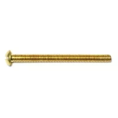 #8-32 x 2Brass Slotted Round Head Machine Screws MSRB-167 (16 pcs.)