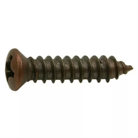 #8 X 3/4 Inch Bronze Phillips Oval Decorative Screws - Pack Of 100