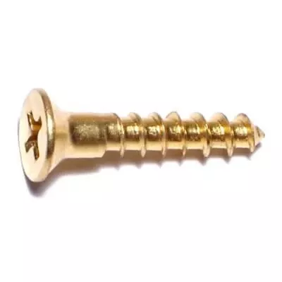 #8 X 7/8 Inch Brass Phillips Flat Head Wood Screws - Durable And Versatile Fasteners