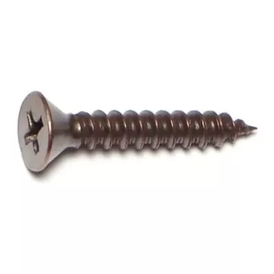 #9 X 1 Antique Brass Plated Steel Phillips Flat Head Hinge Screws