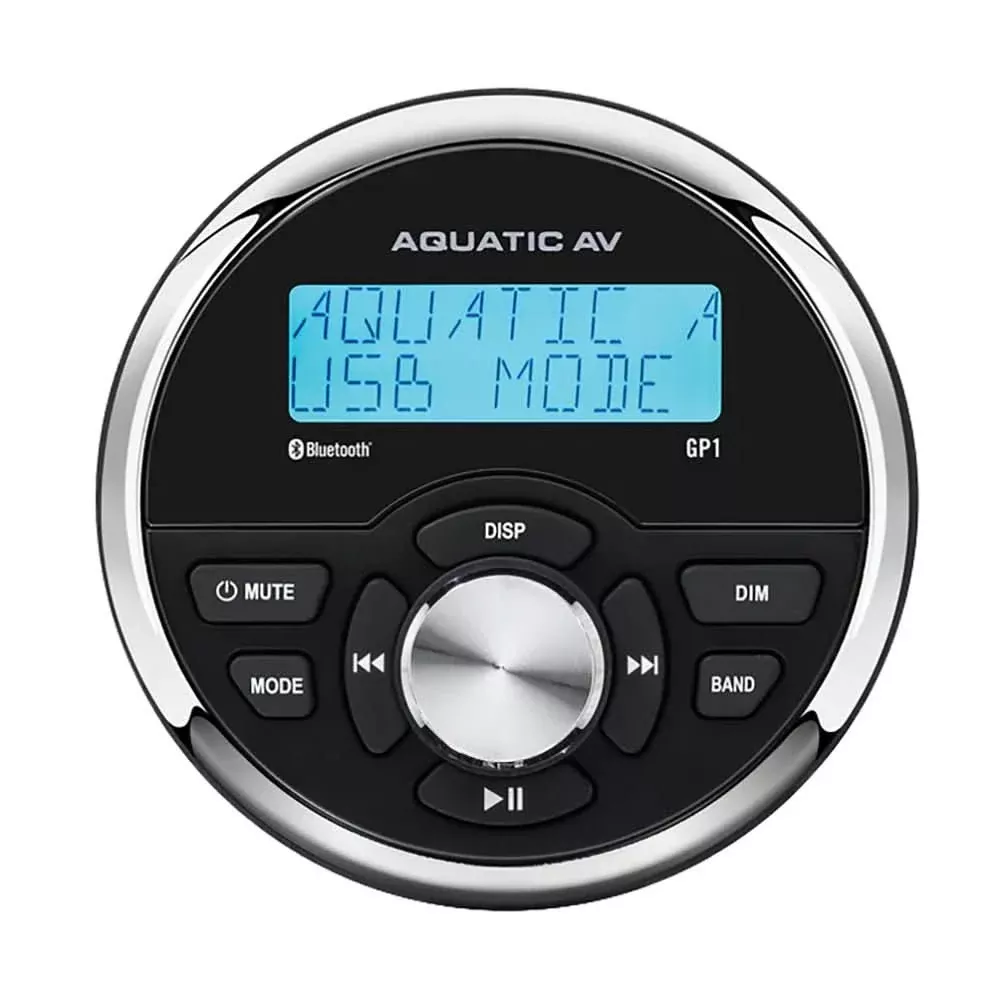 Aquatic AV GP1 Gauge Stereo Marine Audio System with Bluetooth and IP6