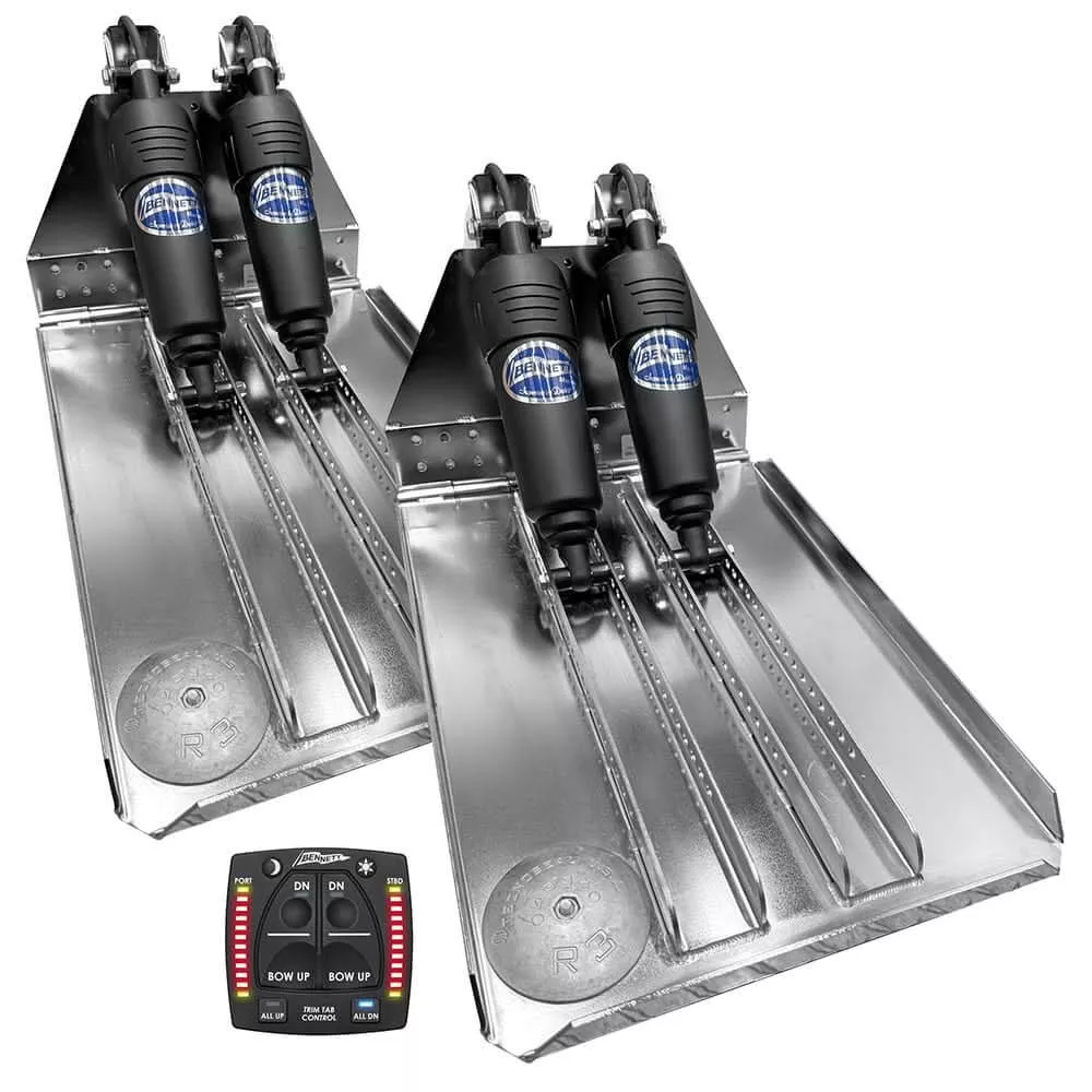 Bennett Marine BOLT 14x20 Dual Electric Trim Tab with One Box - BOLT1420HD-OBI