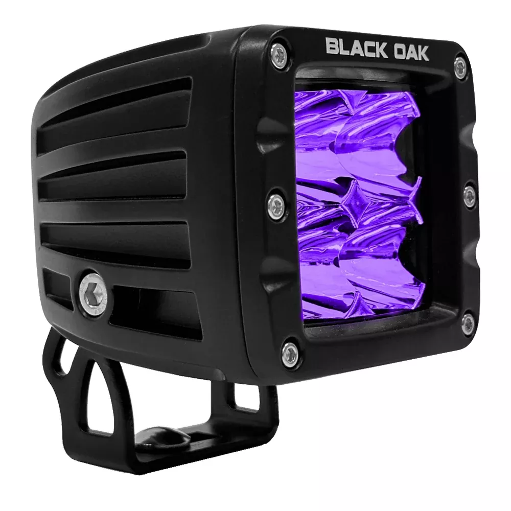Black Oak 2" Ultraviolet LED Pod Light - Flood Optics - Pro Series 3.0