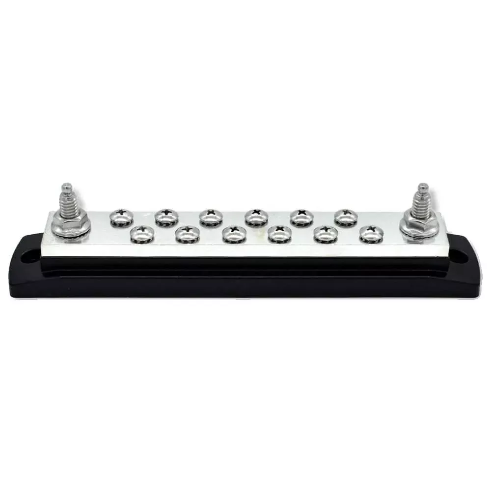 Bluewater 12 Terminal Busbar - 250 Amp for Heavy-Duty Power Distributi