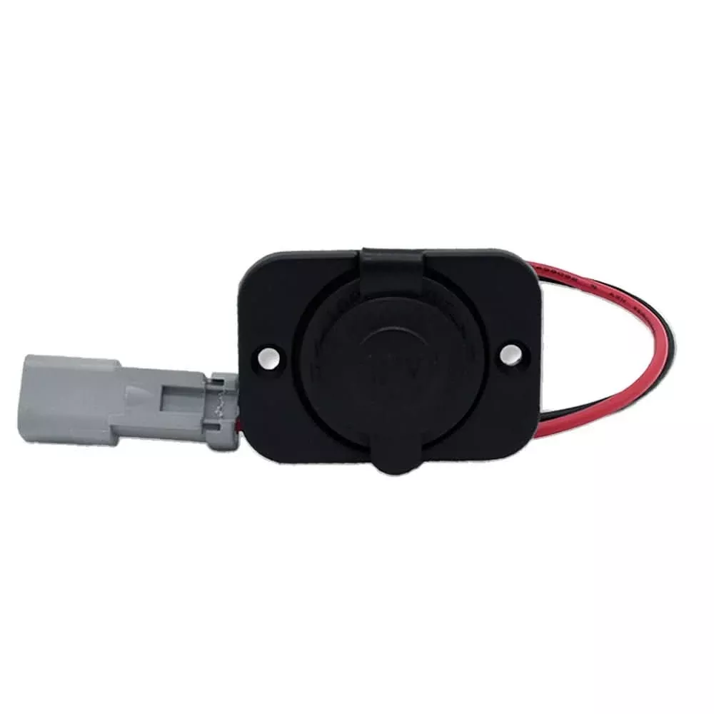 Bluewater 12V Single Sealed Socket with Deutsch Connector and Plate -