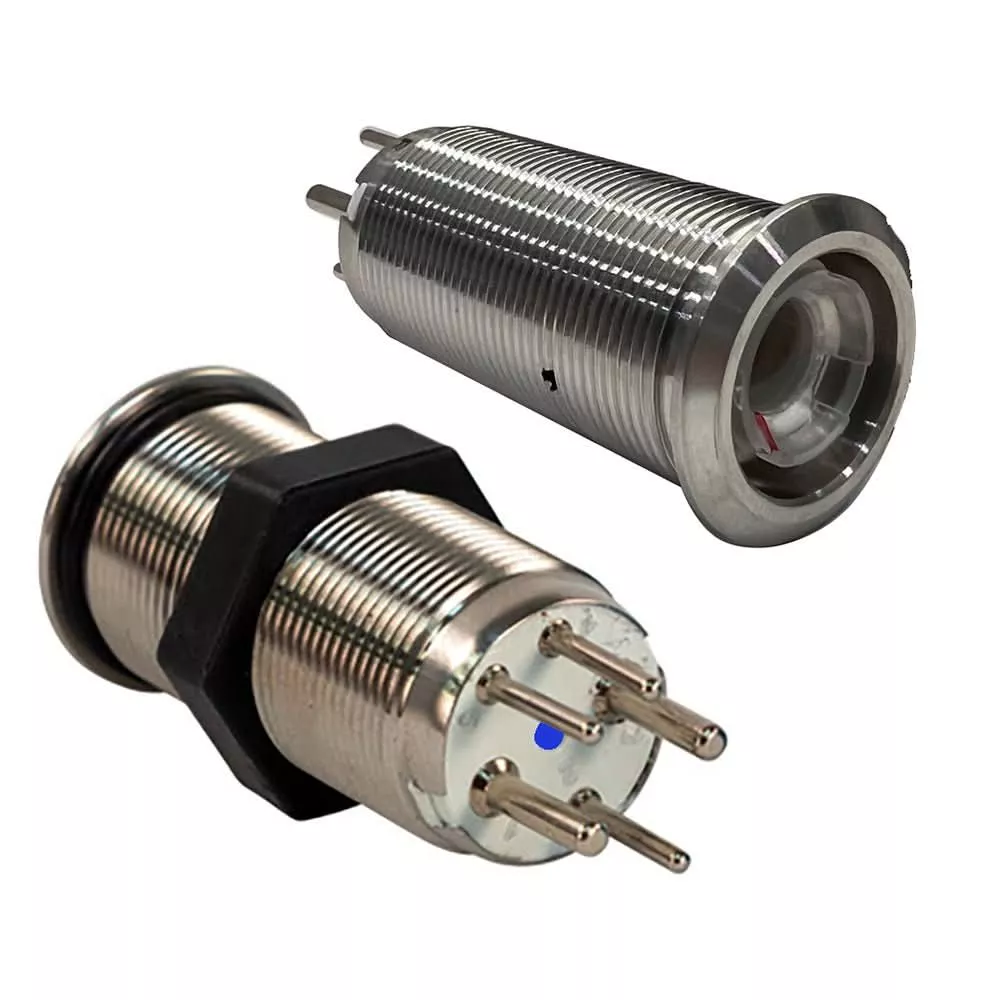 Bluewater 19mm Inrush Push Button Switch Off/On/On with LED Indicators