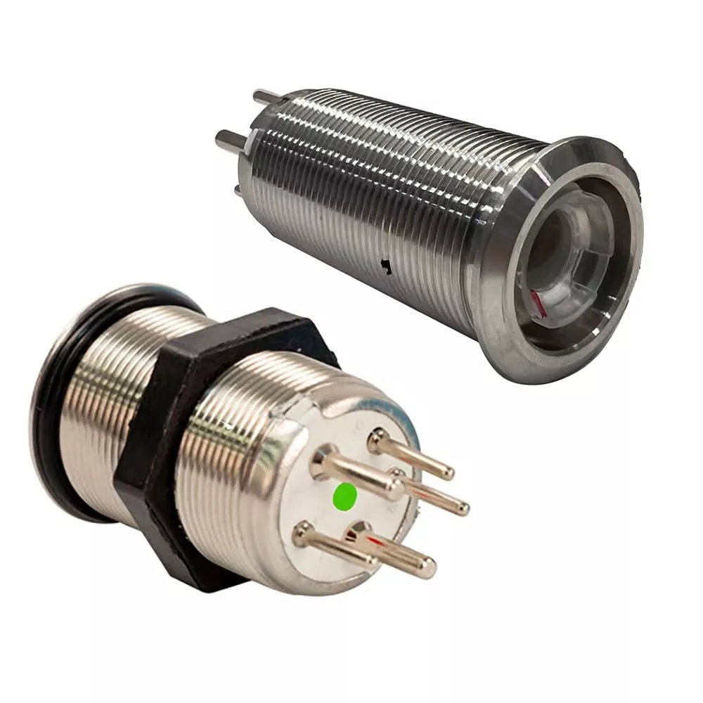 Bluewater 22mm Inrush Push Button Switch with Red/Blue LED – Marine Wa