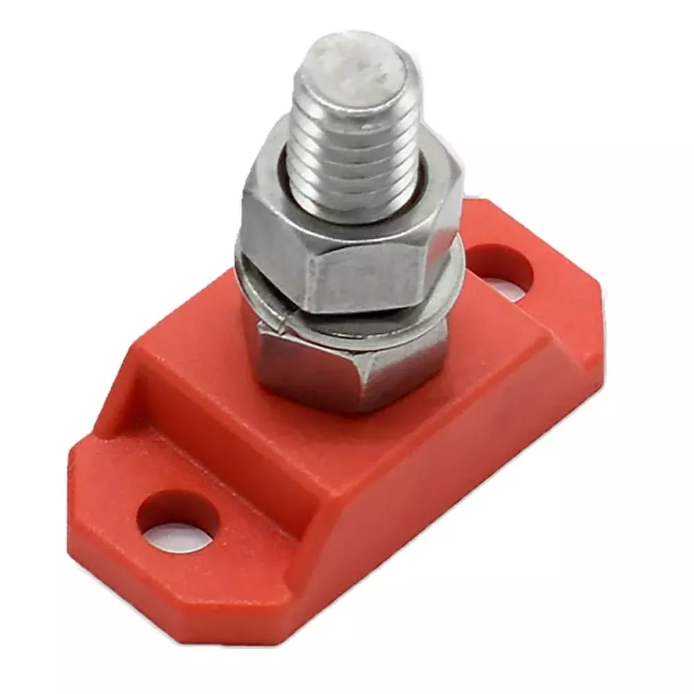 Bluewater 3/8 Inch Power Post - Red for Heavy-Duty Electrical Connecti