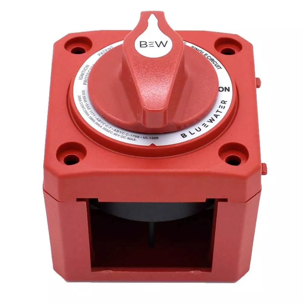 Bluewater On/Off Battery Switch Surface Mount Red Part 9800-006-11 - 9