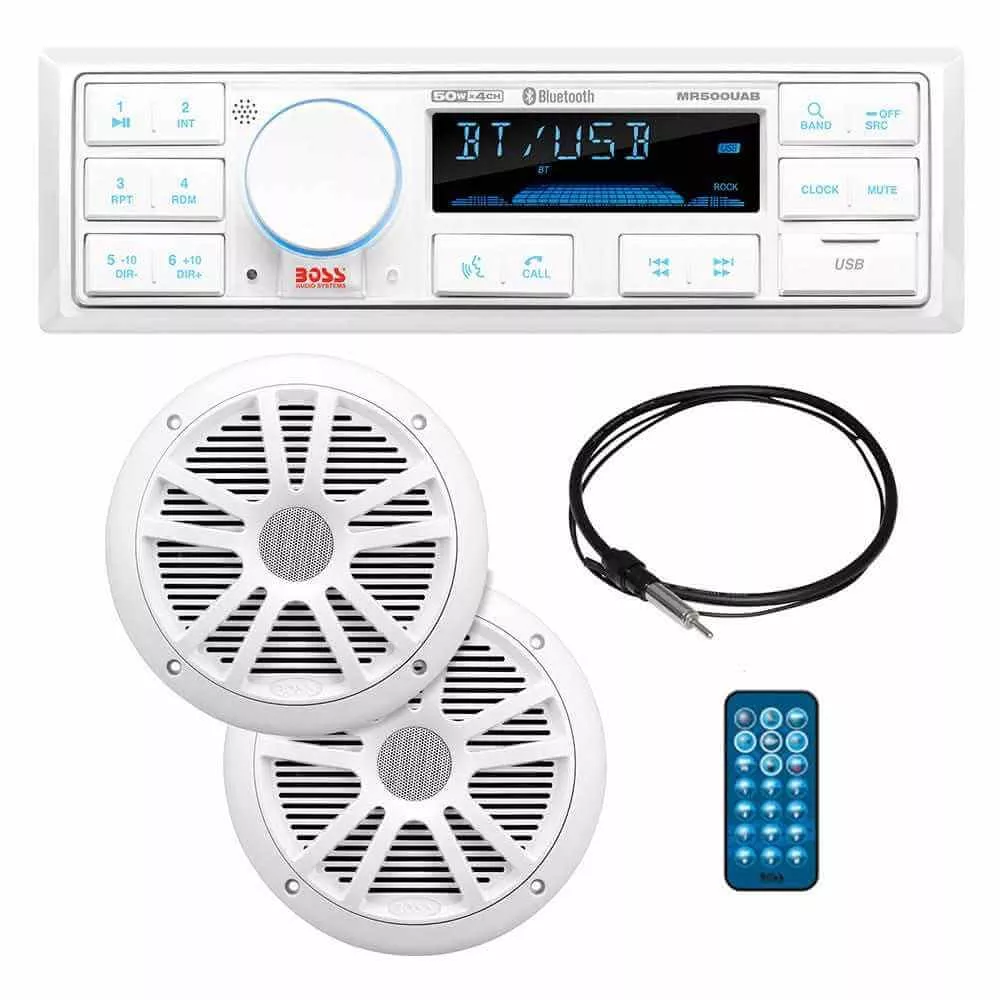 Boss Audio MCK500WB.6 Marine Audio Kit - High-Quality Waterproof Sound System