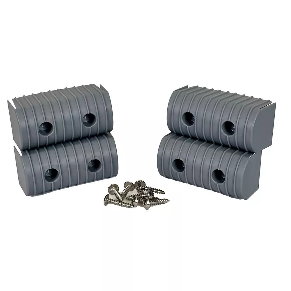 Caliber BunkWrap End Cap 2x4 Grey Accessory Kit with Stainless Steel H