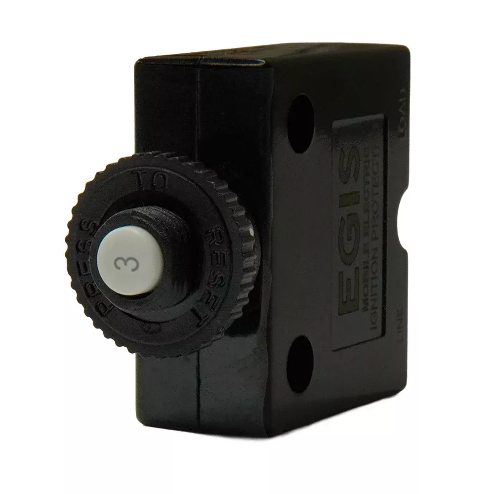Egis 3A Push Button Panel Mount Circuit Breaker - Spade Terminal [4711