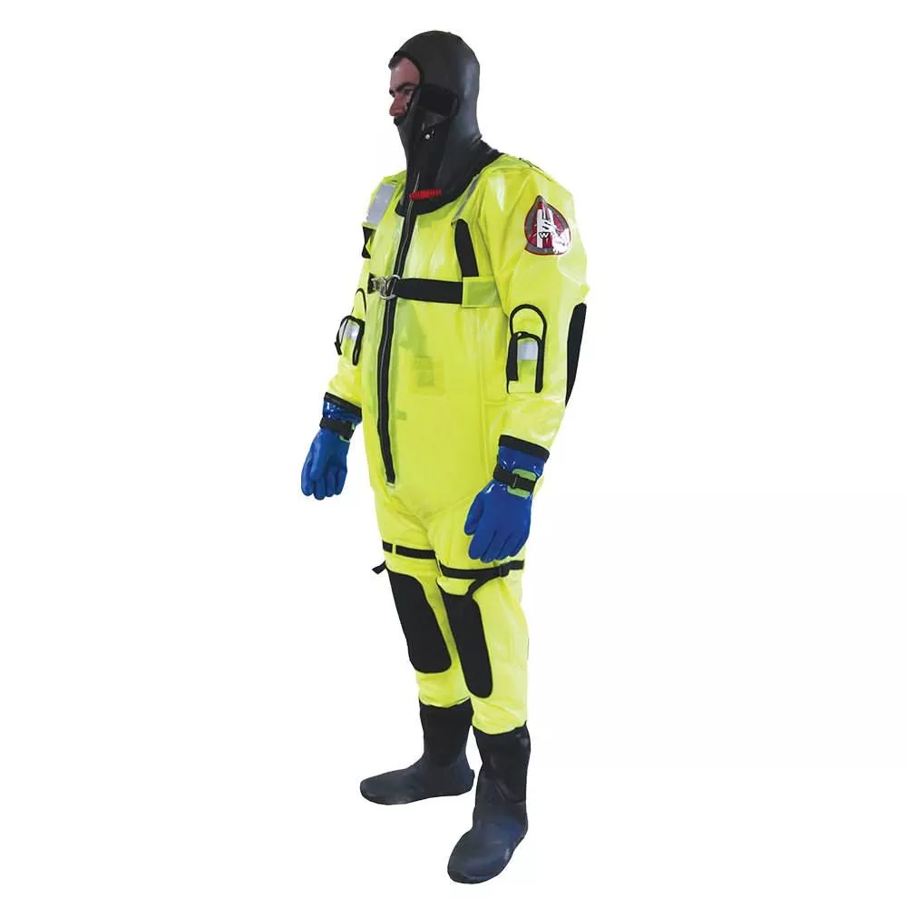 First Watch RS-1000 Ice Rescue Suit in Hi-Vis Yellow for Cold Water Em