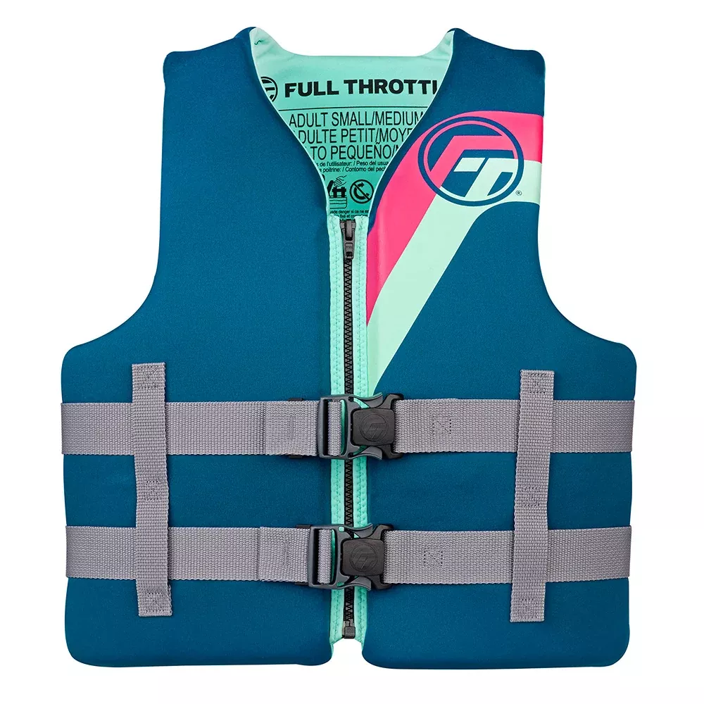 Full Throttle Adult Rapid-Dry Life Jacket - S/M - Aqua [142100-505-030