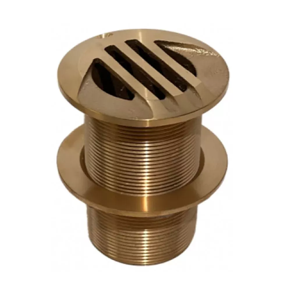 GROCO 1-1/2 inch Slotted Hi Speed Thru-Hull with Nut - Bronze Marine F