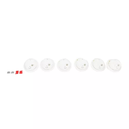 Honeywell 1046859 6-Pack 10-Year Battery Operated Smoke Alarm