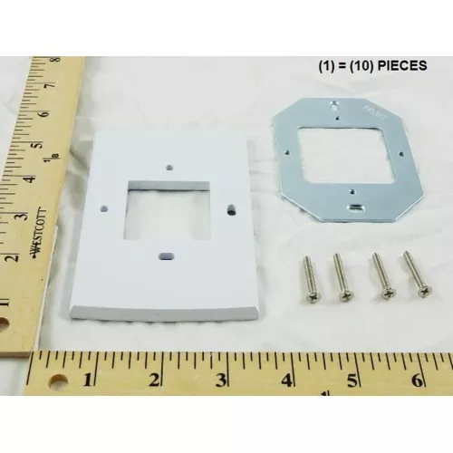Honeywell AC130-12-P10 Thermostat Wall Plates, Vertical/Horizontal, 4.8" x 3.15", 10-Pack