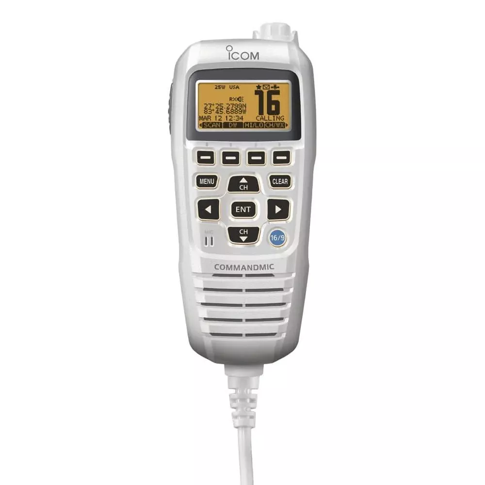 Icom HM195 CommandMic IV w/Yellow LCD - Super White - HM195SW 42 EXP