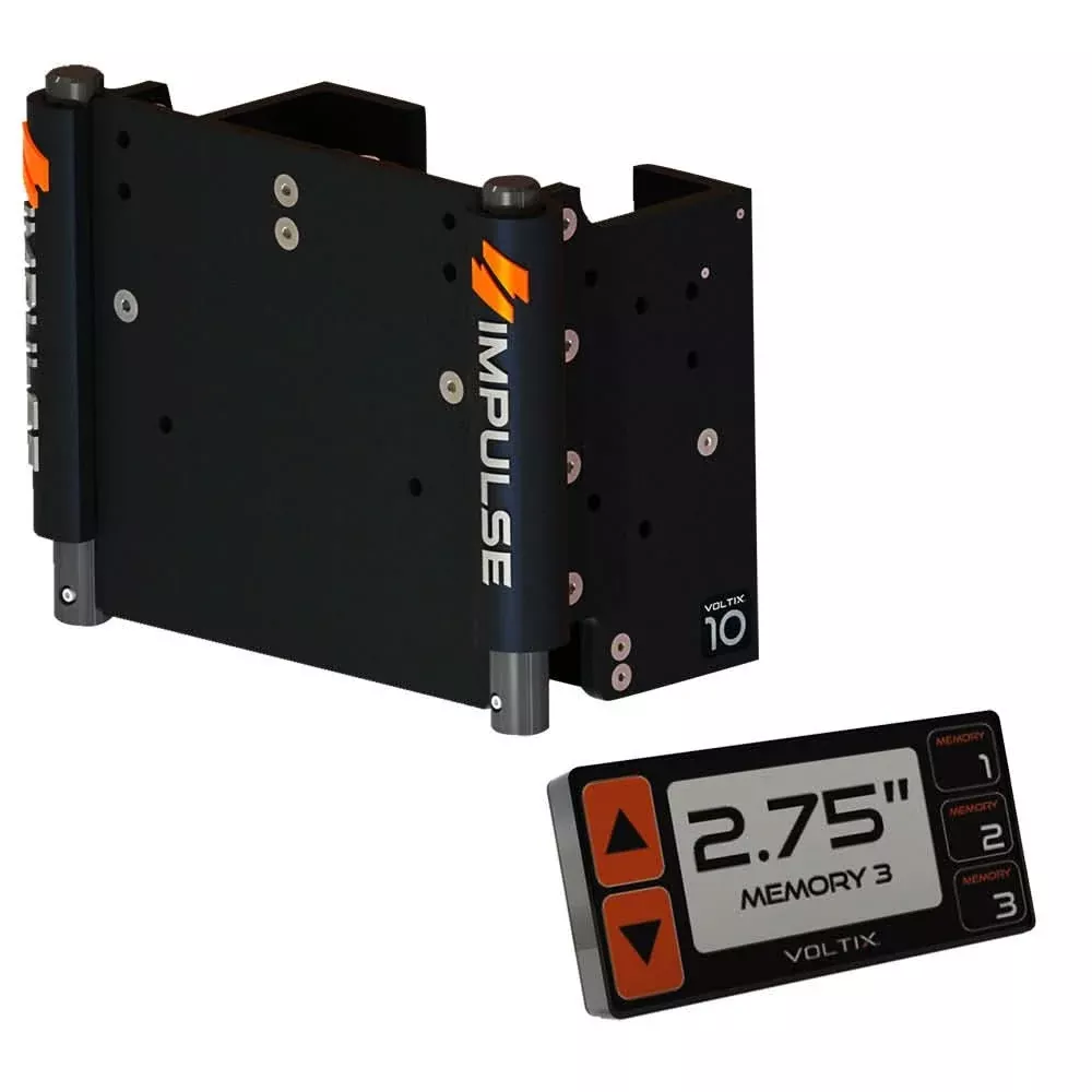 IMPULSE 10" Set Back Electric Jack Plate w/Smart Control - Black Anodi