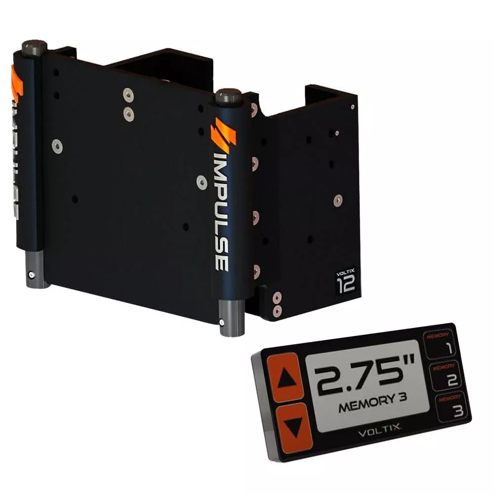 IMPULSE 12" Set Back Electric Jack Plate w/Smart Control - Black Anodi