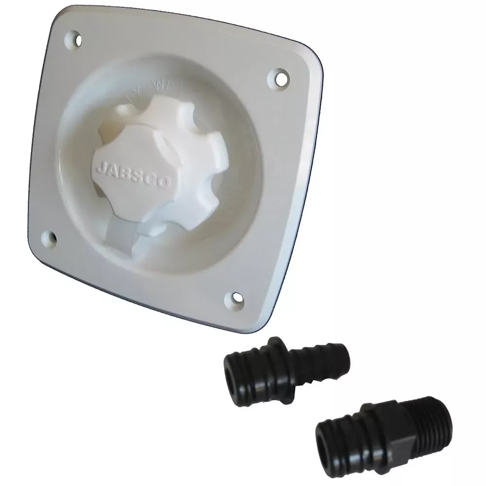 Jabsco Water Pressure Regulator Flush Mount White - Model 44412-1045 -