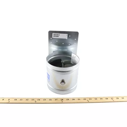 Johnson Controls RCG06B Round Control Damper, 6", Bracket, No Actuator, Galvanized Steel
