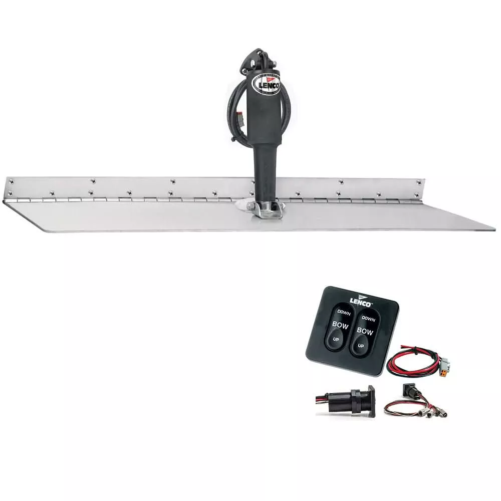 Lenco 12" x 24" Super Strong Trim Tab Kit w/Standard Tactile Switch Ki