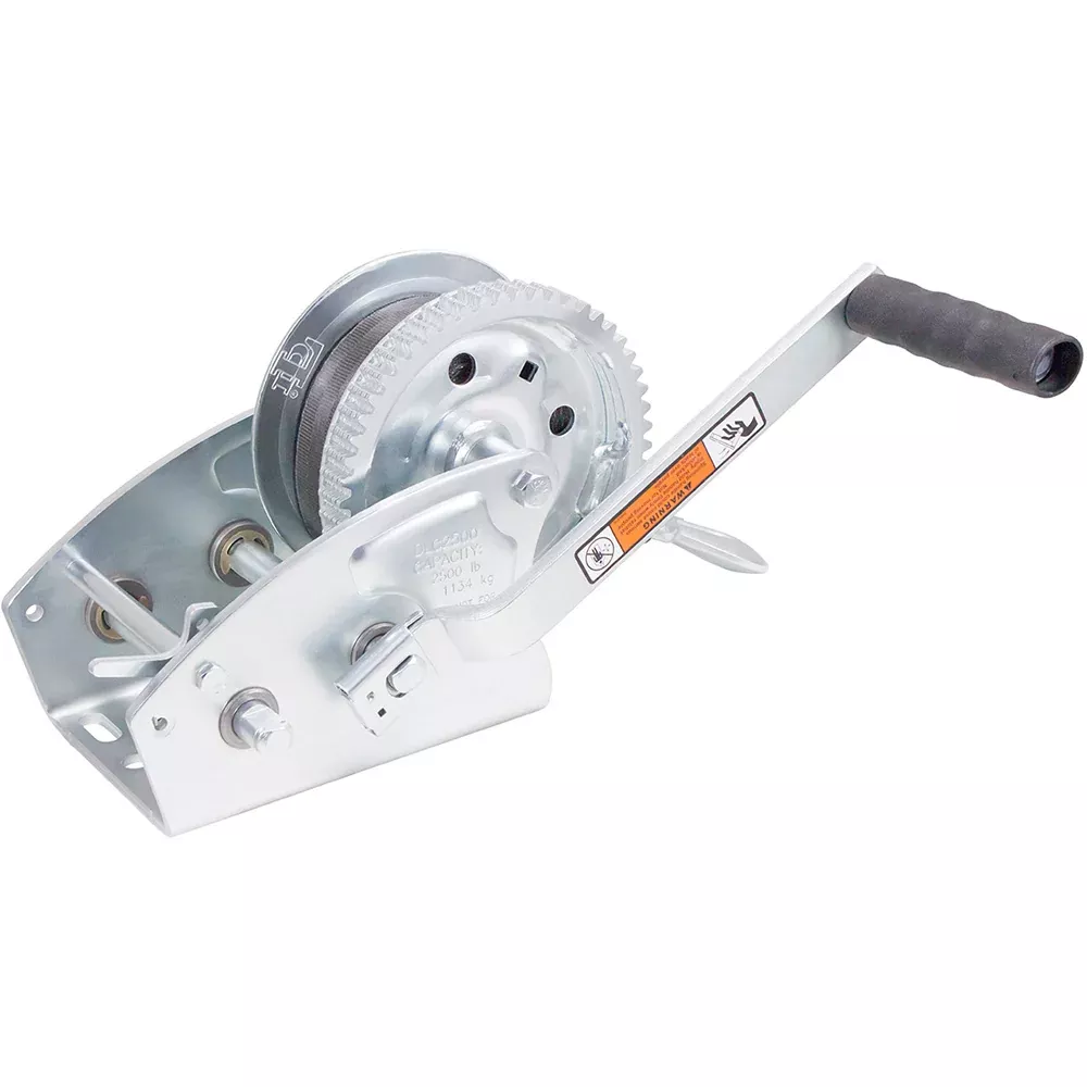 Load Rite Two-Speed Trailer Winch - 2500lbs - 27' Strap - 8" Handle [6