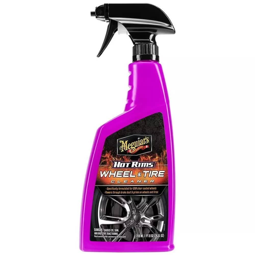 Meguiar's Hot Rims Wheel & Tire Cleaner - 24oz for Deep Cleaning of Fa