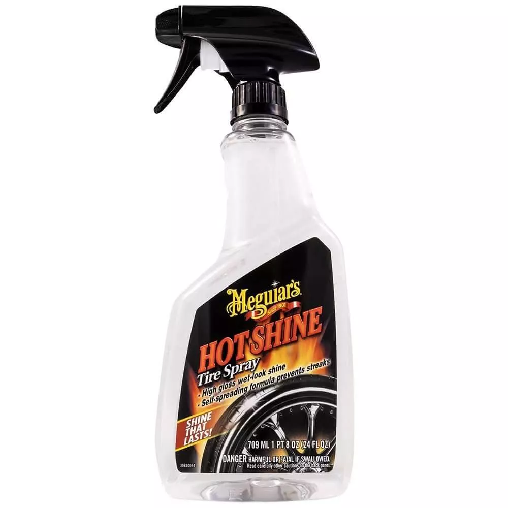 Meguiar's Hot Shine Tire Spray - 24oz for a High-Gloss, Wet-Look Finis