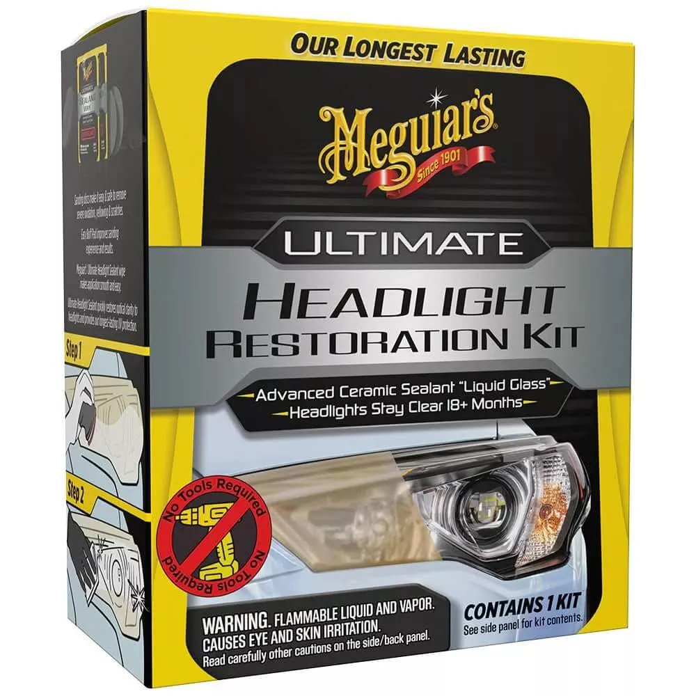 Meguiar's Ultimate Headlight Restoration Kit G2990SRP for Clear, Prote