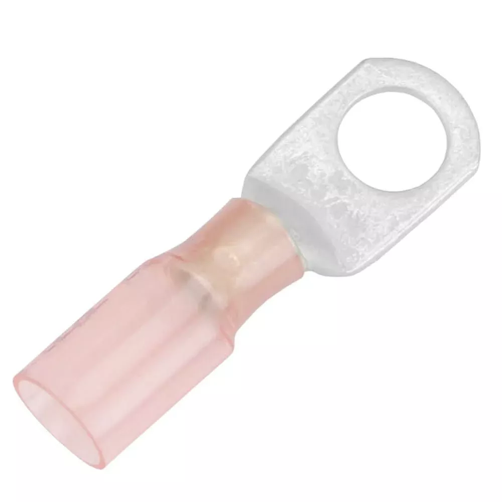 Pacer 8 AWG Heat Shrink Ring Terminal - 3/8" Stud Size - 25 Pack - TE8