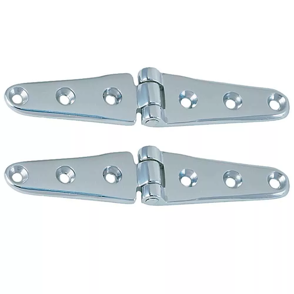 Perko 8" Chrome Plated Bronze Strap Hinges - Durable & Reliable