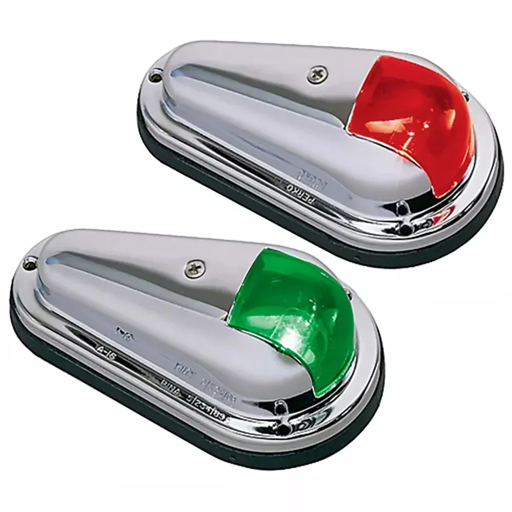 Perko Vertical Mount Side Lights - 12V - Red & Green - (Pair) - 0955DP