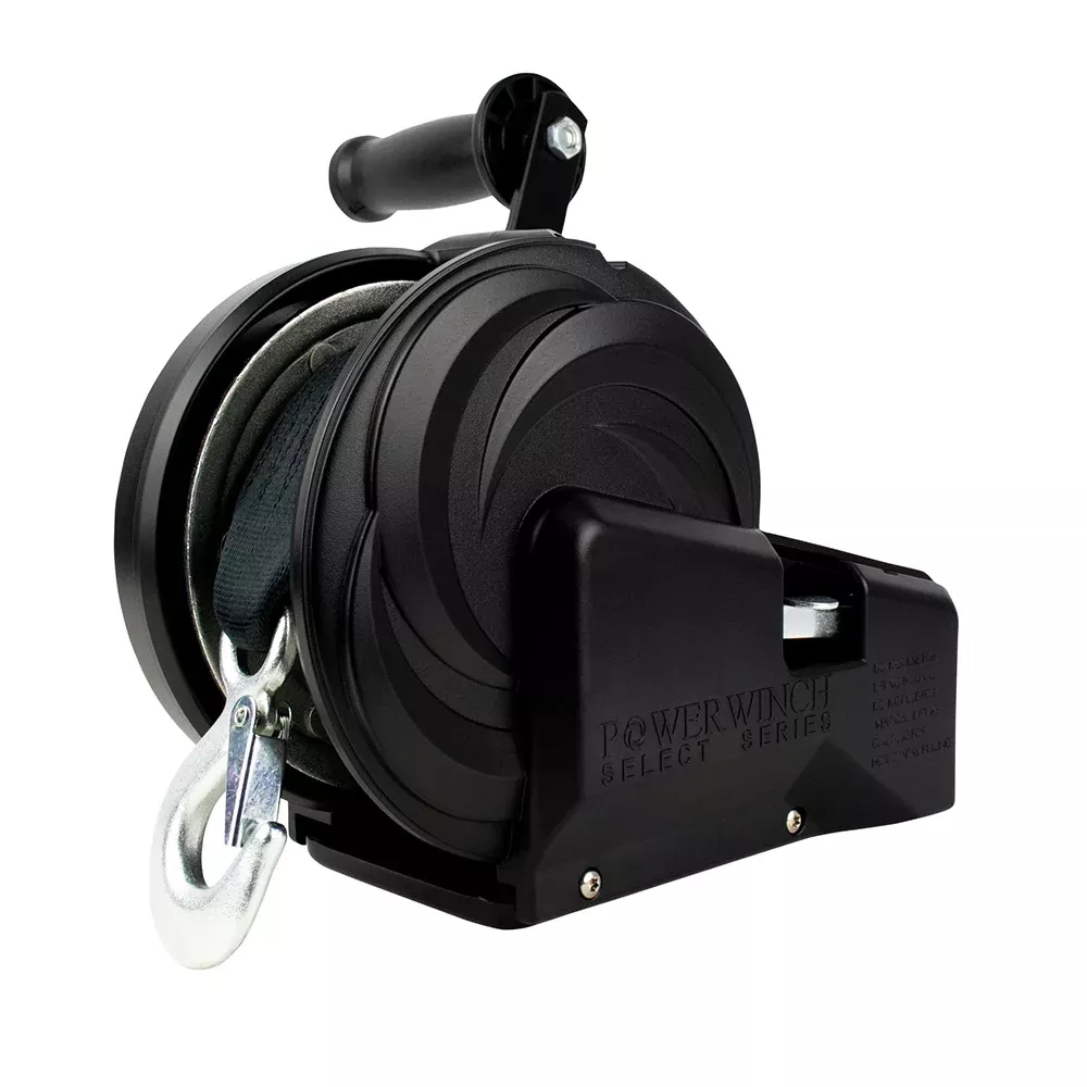 Powerwinch Select Series Winch 1,800lb, 2 Speed, 8" Crank Arm - Carbon