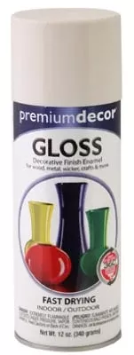 Premium Decor Spray Paint, Heirloom White Gloss, 12 oz.