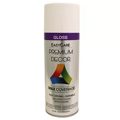 Premium Decor Spray Paint, White Gloss, 12 oz.