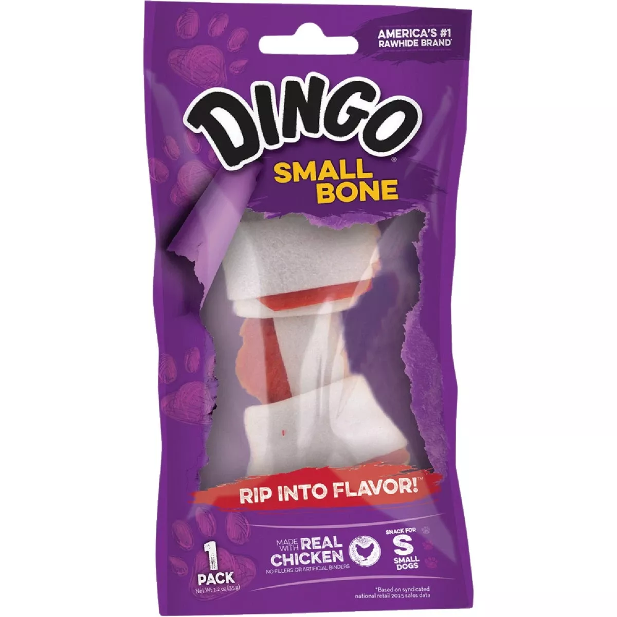 Rawhide Bone, White, Small
