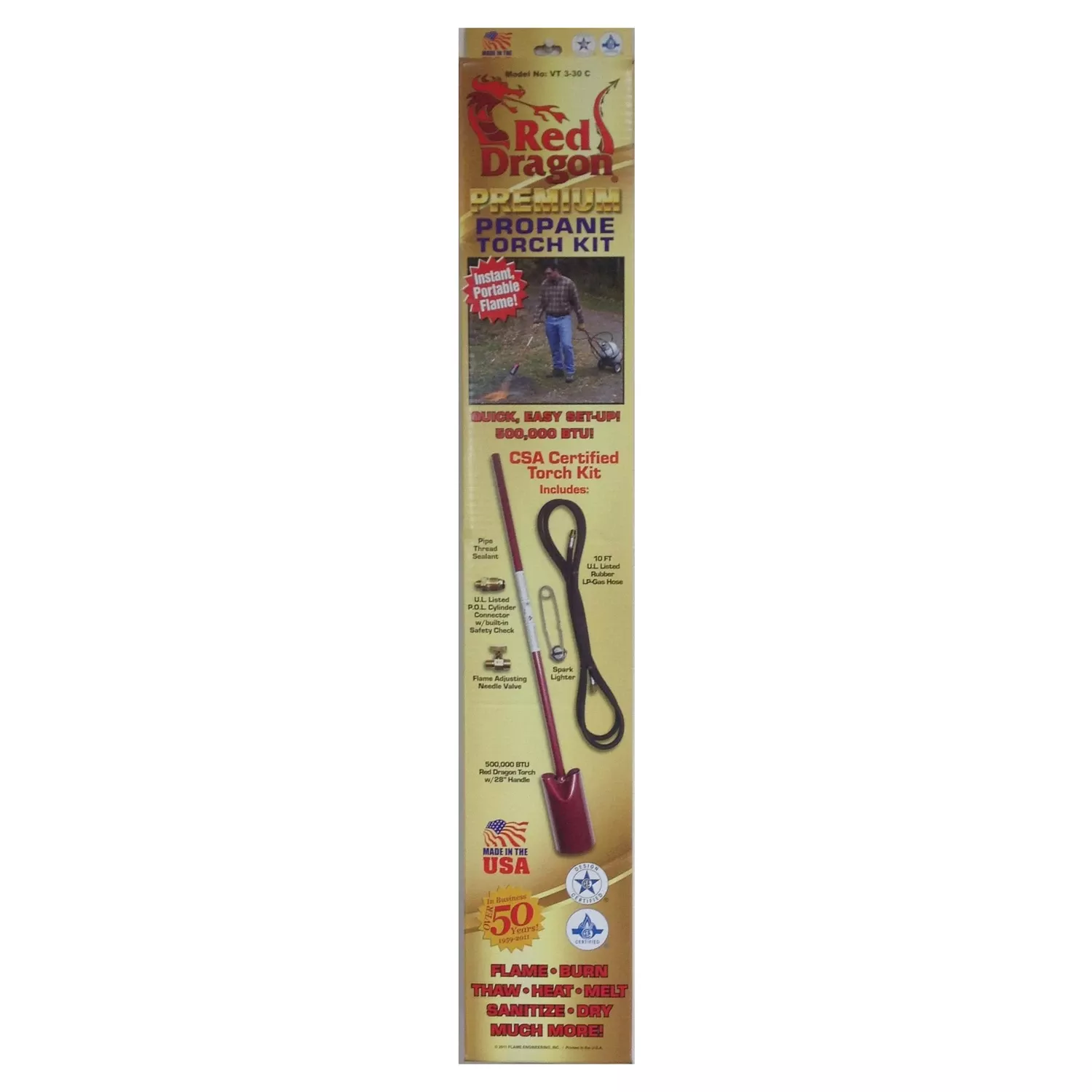 Red Dragon Weed Burner Vapor Torch Kit, 500,000-BTU