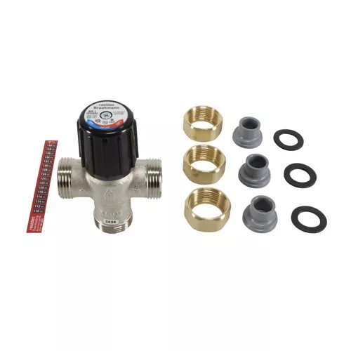 Resideo AM100C1070UCPVC1LF 1/2" Union PVC Thermostatic Mixing Valve w/ Check Valve