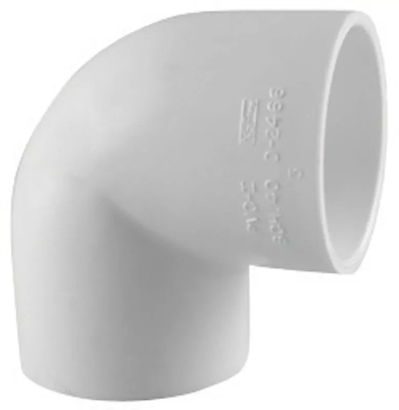 Schedule 40 Pipe Elbow, Slip x Slip, 90-Degree, 3 In.