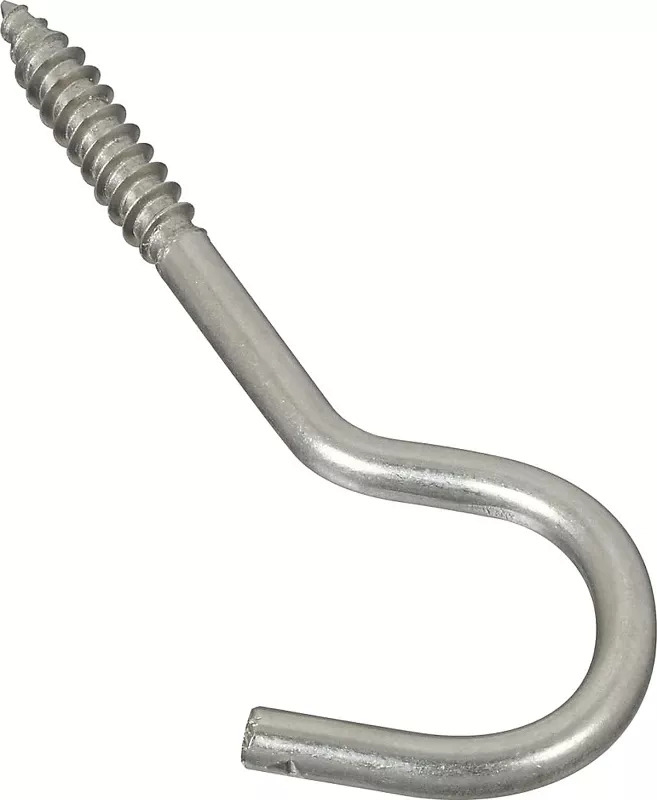 Screw Hook, Stainless Steel, 1/4 x 4-1/4 In.
