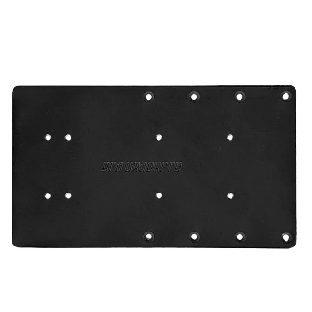 Sea Brackets 14-Inch Straight Trolling Motor Plate - SEA2322-BLK