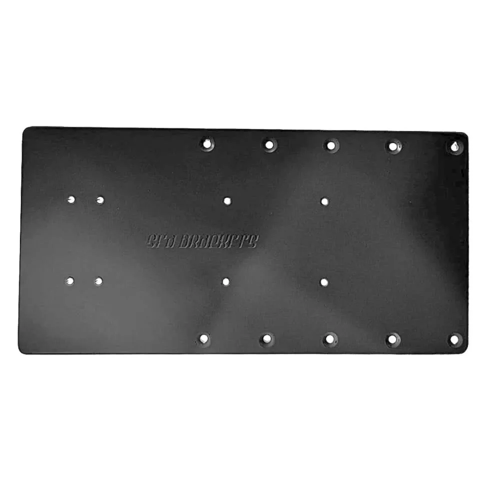 Sea Brackets 16-Inch Straight Trolling Motor Plate - Black for Univers