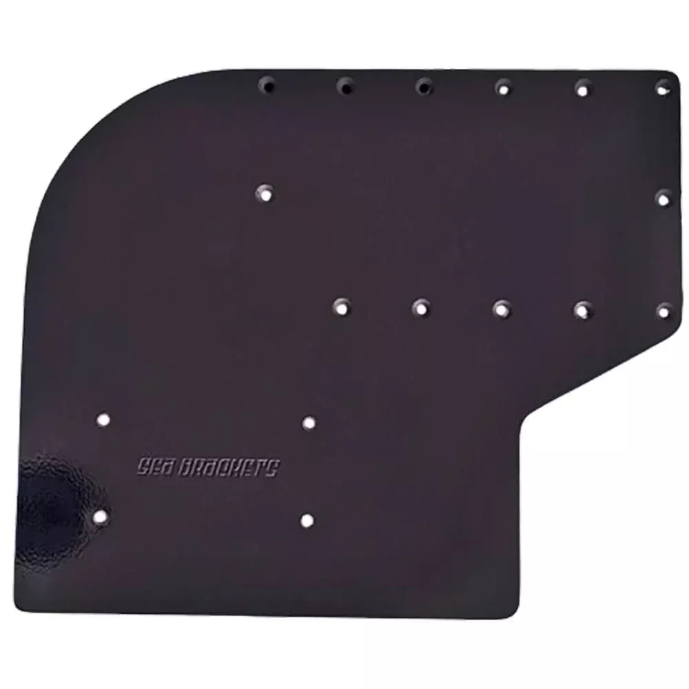 Sea Brackets Large Offset Trolling Motor Plate for Garmin Kraken - Bla