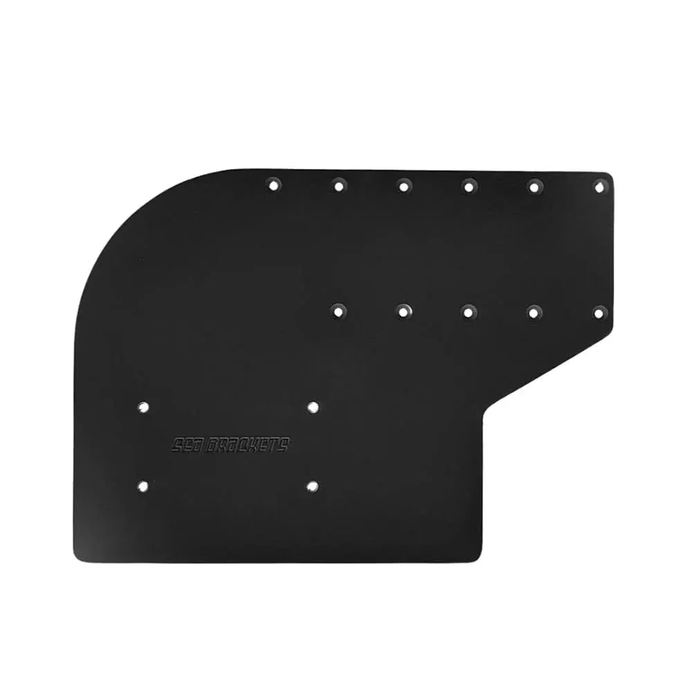 Sea Brackets Small Offset Trolling Motor Plate for Garmin Kraken - Bla