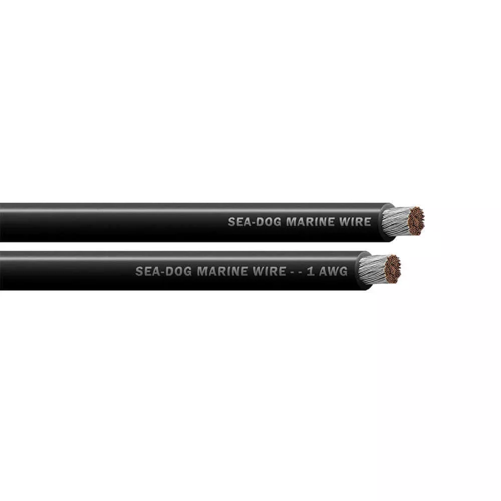 Sea-Dog 1 AWG Black Battery Cable - 50' [8001011]